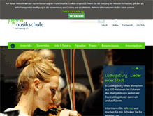 Tablet Screenshot of jugendmusikschule-ludwigsburg.de